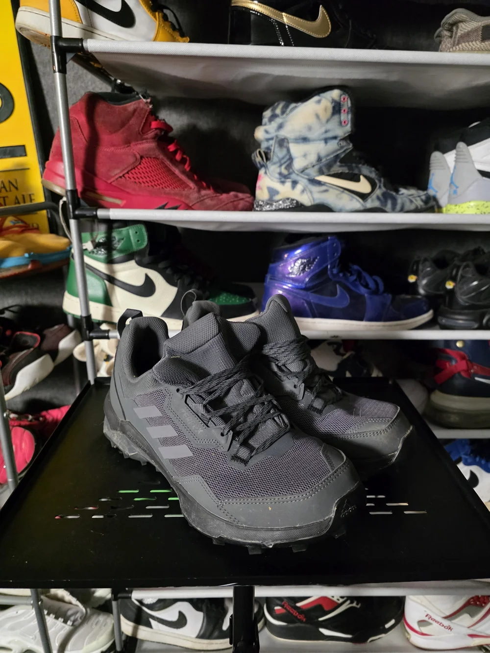 🔥 adidas Terrex Men's Size 9.5 Dark Gray/Black Trail Sneakers